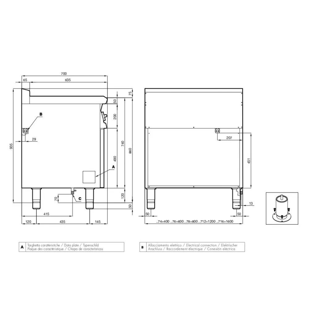 Electric stove 70 Marine PCC-78ETX