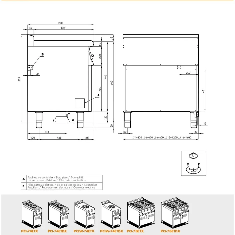 Iduction cooking  PCI-74ETDX