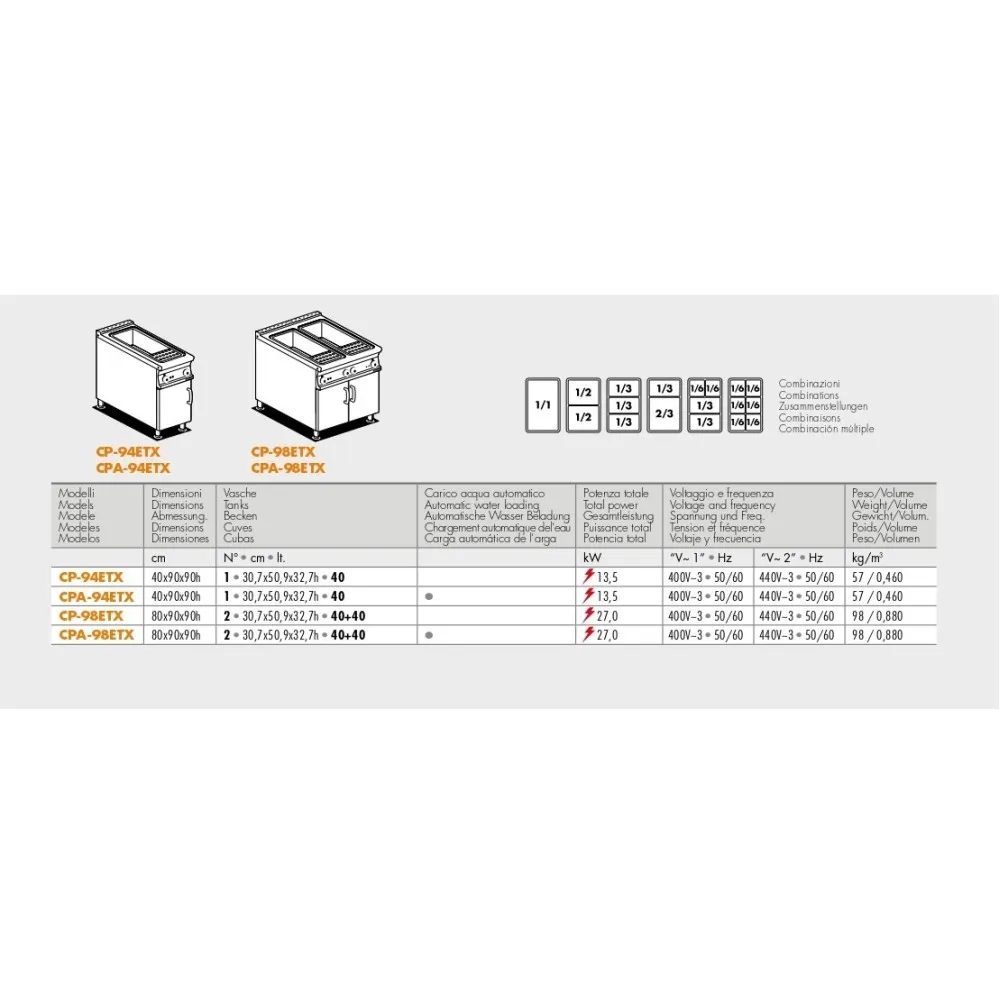 Electric pasta cooking machine 40 l CP-94ETX