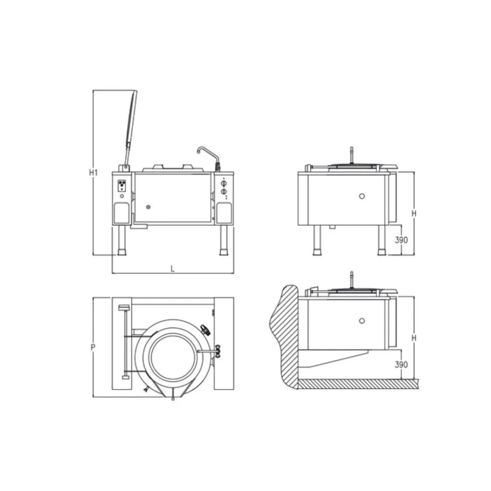 Tilting Kettle PMKIE300 325 liters