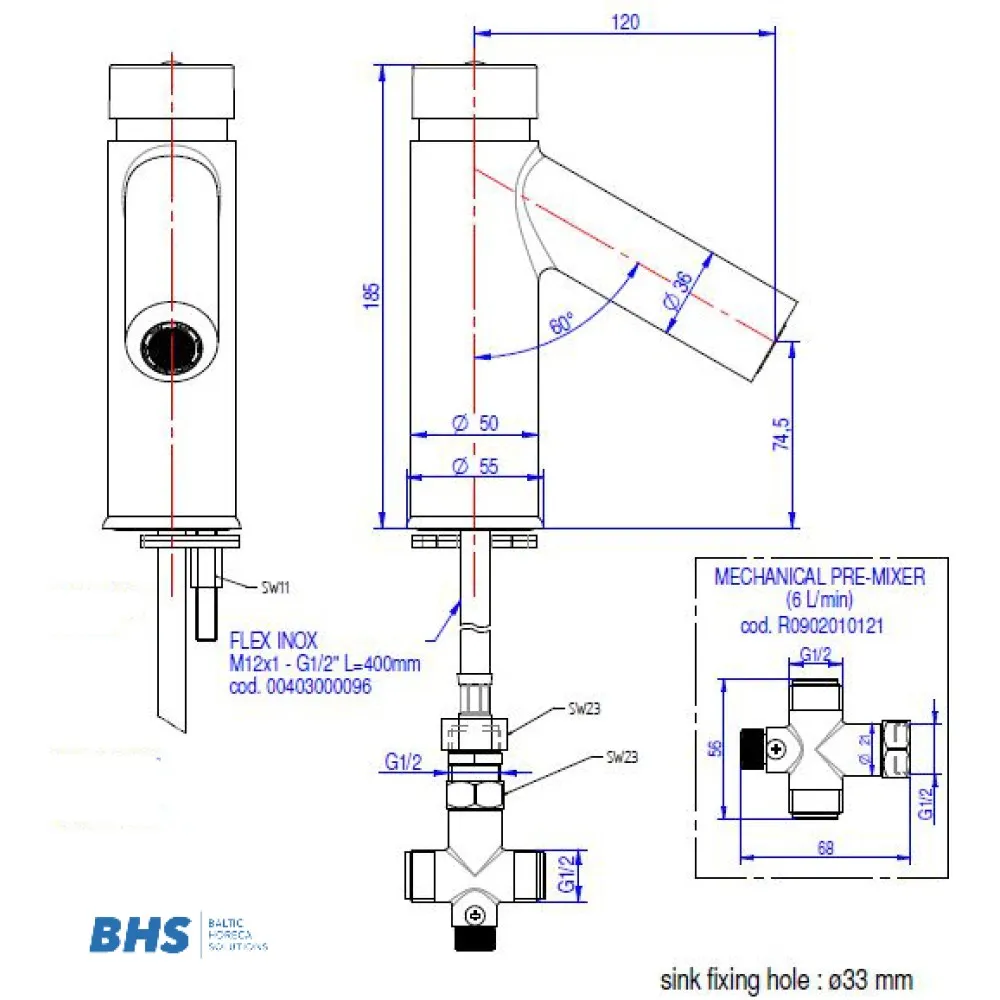 Automatic water faucet A001P/PM