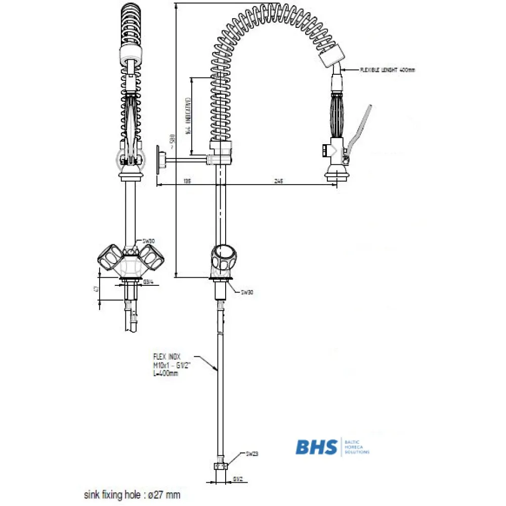 Shower with mixer ERA112