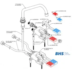 Water mixer with pedal S003K