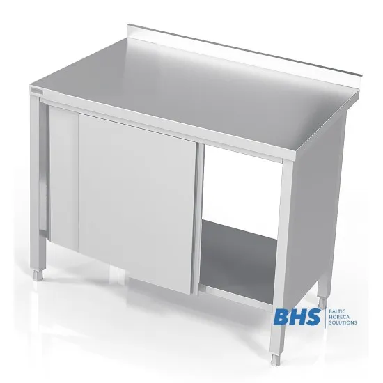 Table with sliding doors