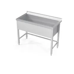Stainless steel table with sink 900