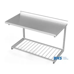 Wall mounted table with grid shelf 600
