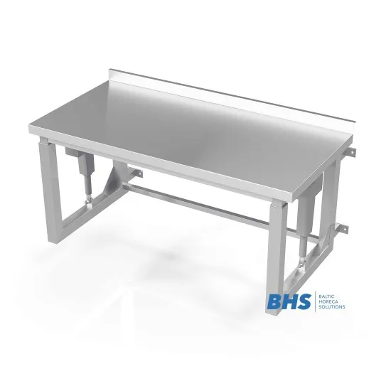 Table with adjustable height mounting to the wall