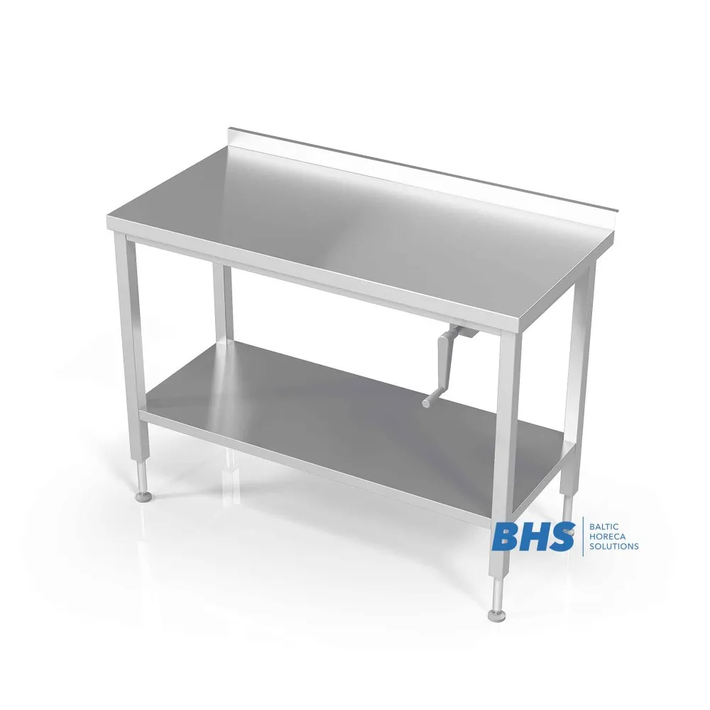 Table with adjustable height with shelf 1900 