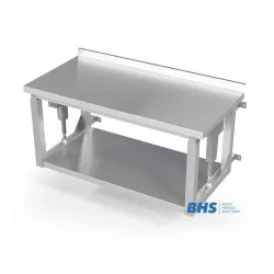 Wall mounted height adjustable table with shelf 800