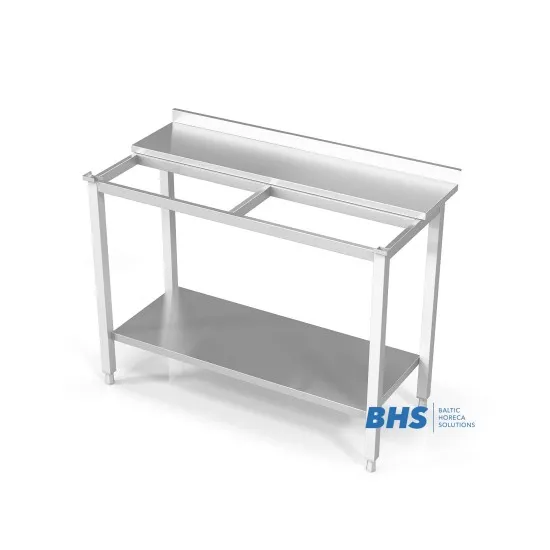 Table with place for cutting board and shelf