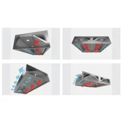 Island extraction hood with air jet and air supply HFCD 2600