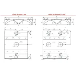 Island extraction hood with air jet and air supply HFCD 1500