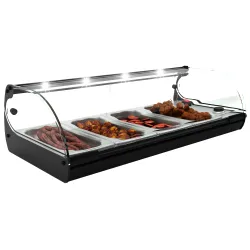 Hot Display Case for GN Containers Cristal 4 | 4x GN 1/3