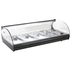 Hot Display Case for GN Containers Cristal 4 | 4x GN 1/3