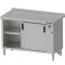 Interior table with heating cupboard sliding door 1300