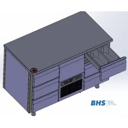 Cooling counter for ice cream