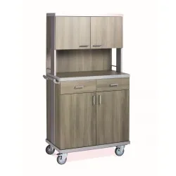 WAITERS STATION ON CASTORS ALKOR2CH B/R