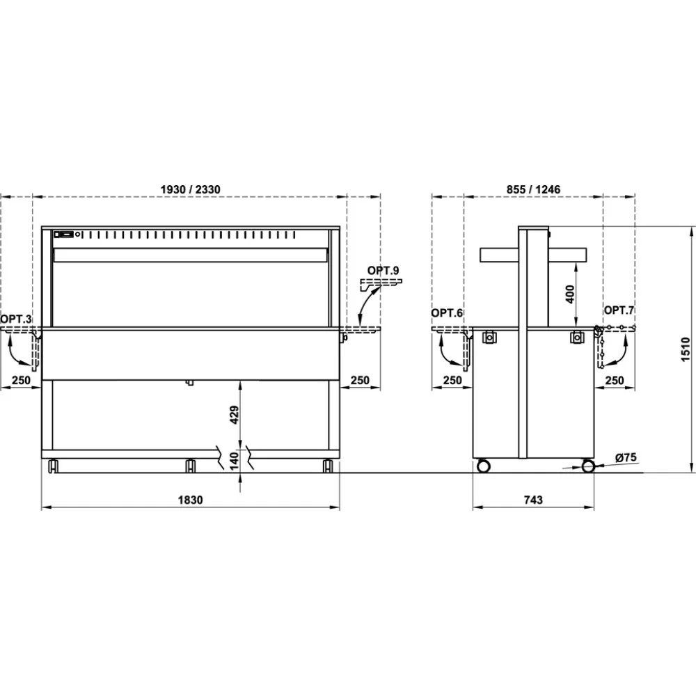 HEATED BUFFET ATHENA 45BM