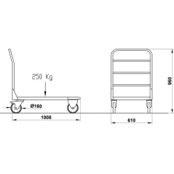 PLATFORM TROLLEY BACCO 100