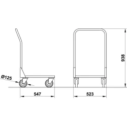 PLATFORM TROLLEY BACCO 50x50