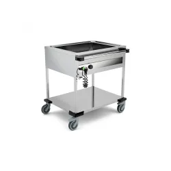 STAINLESS STEEL BAIN MARIE TROLLEY WITH FRONT CONTROL PANELS COMPASS 2 F