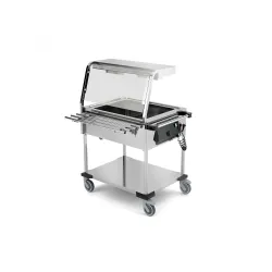 BAIN MARIE TROLLEY WITH HALOGEN LAMPS COMPASS 2 HALO