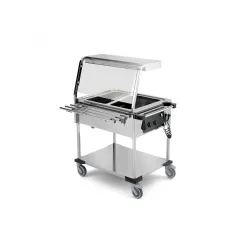 BAIN MARIE TROLLEY WITH LED LIGHTING COMPASS 2 LED SEP