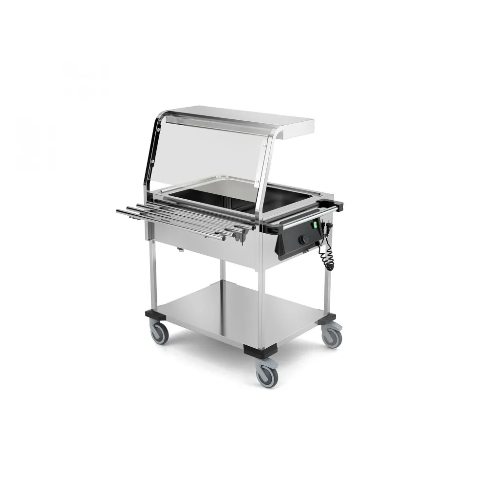 BAIN MARIE TROLLEY WITH LED LIGHTING COMPASS 2 LED