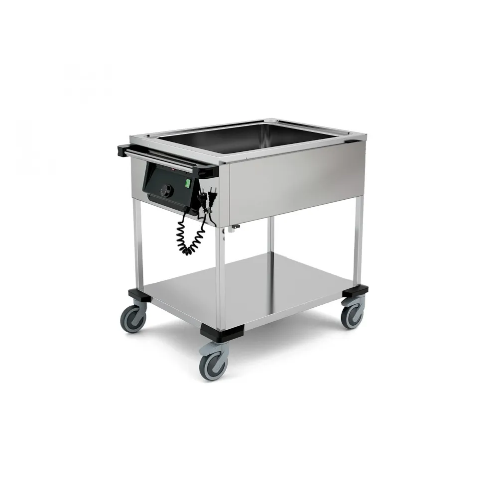 STAINLESS STEEL BAIN MARIE TROLLEY COMPASS 2BM