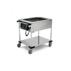 STAINLESS STEEL BAIN MARIE TROLLEY COMPASS 2BM
