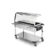 BAIN MARIE TROLLEY WITH HALOGEN LAMPS COMPASS 3 HALO
