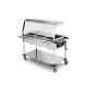 BAIN MARIE TROLLEY WITH LED LIGHTING COMPASS 3 LED SEP
