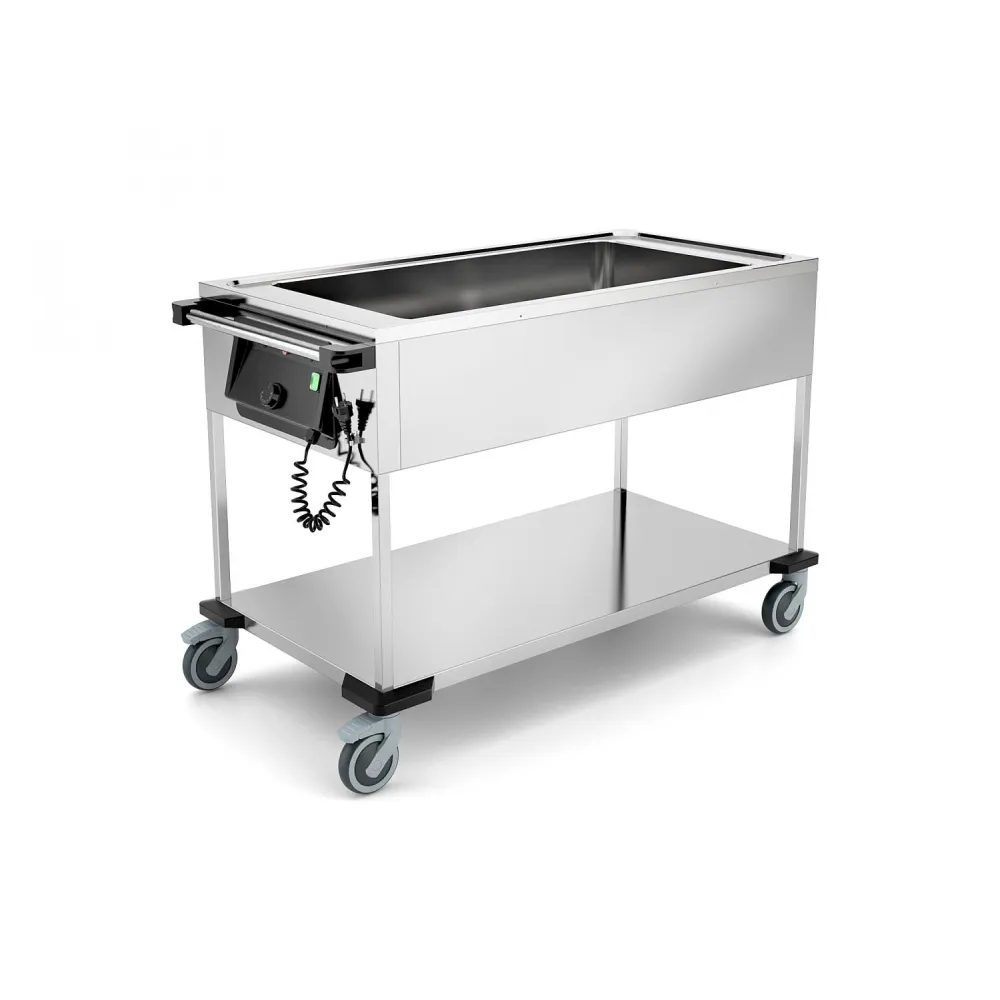 STAINLESS STEEL BAIN MARIE TROLLEY COMPASS 3BM