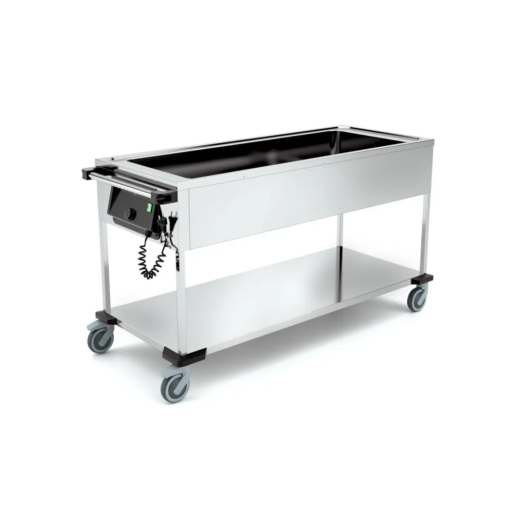 STAINLESS STEEL BAIN MARIE TROLLEY COMPASS 4BM