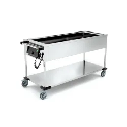 STAINLESS STEEL BAIN MARIE TROLLEY COMPASS 4BM