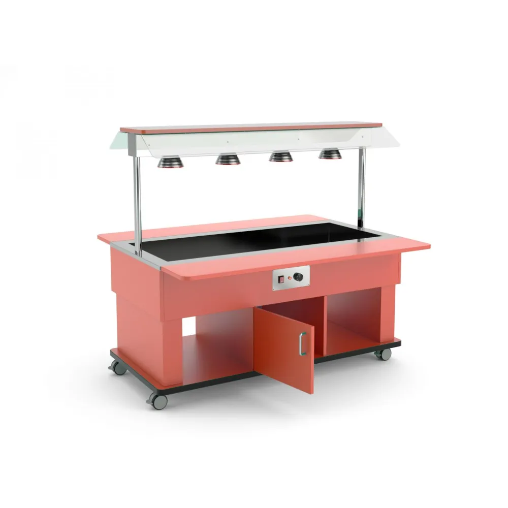 HEATED BAIN MARIE BUFFET WITH INFRARED LAMPS HAPPY 5 BM/INFRA