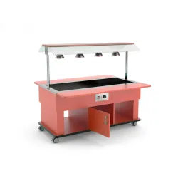 HEATED BAIN MARIE BUFFET WITH INFRARED LAMPS HAPPY 5 BM/INFRA