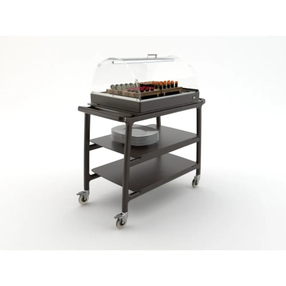 SERVICE TROLLEY WITH REFRIGERATED DISPLAY CASE ARIANNA REF3
