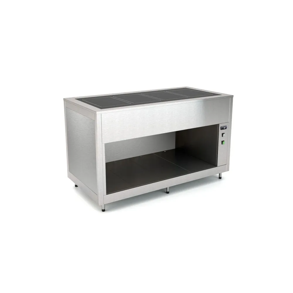 BUFFET WITH TEMPERED GLASS HEATED COUNTERTOP OMNIA 2PC