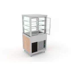 FAN-COOLED SHOWCASE WITH OPENING GLASS SHELVES OMNIA 2DSP