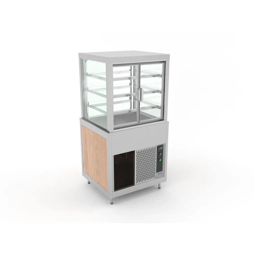 FAN-COOLED SHOWCASE WITH OPENING GLASS SHELVES OMNIA 2DSP