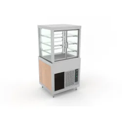 FAN-COOLED SHOWCASE WITH OPENING GLASS SHELVES OMNIA 2DSP