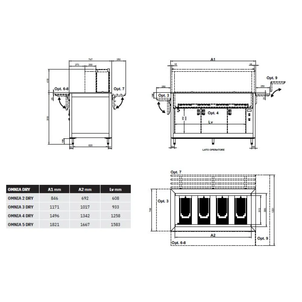 DRY HEATED BUFFET OMNIA 3 DRY