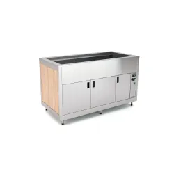 FAN-ASSISTED BAIN-MARIE HEATED BUFFET WITH LOWER COMPARTMENT OMNIA 4BM/SC