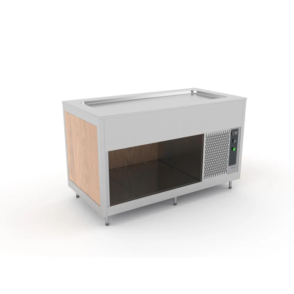 REFRIGERATED BUFFET WITH S/STEEL WORKTOP OMNIA 4PR-IN