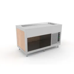 REFRIGERATED BUFFET WITH S/STEEL WORKTOP OMNIA 4PR-IN