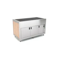 BUFFET WITH TEMPERED GLASS HEATED COUNTERTOP AND FAN-ASSISTED LOWER COMPARTMENT OMNIA 5PC/SC