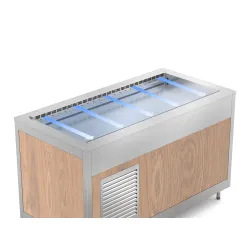 FAN-ASSISTED COLD BUFFET WITH EVAPORATOR OMNIA 5RV-E