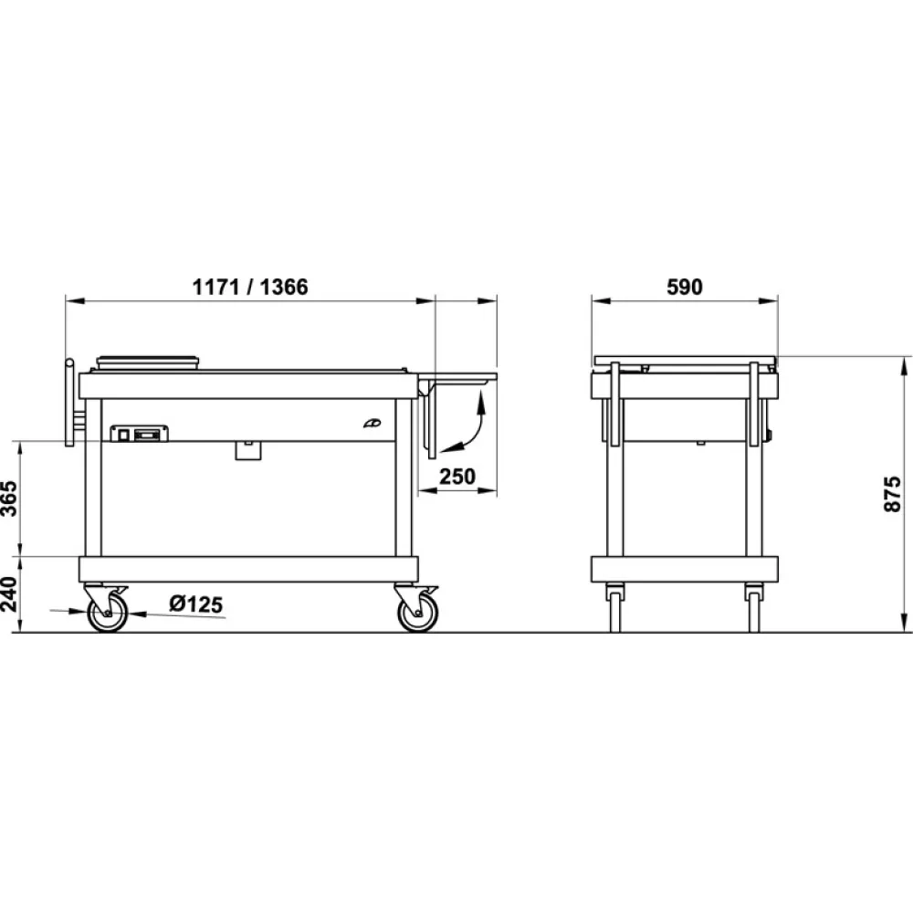 BAIN MARIE TROLLEY ARTEMIDE BM P