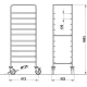TROLLEY FOR BASKETS AND TRAYS VEGA 60x40 L10
